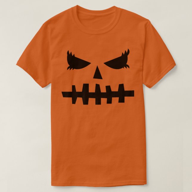 Jack O Lantern Scary Pumpkin Halloween Anzug T-Shirt (Design vorne)