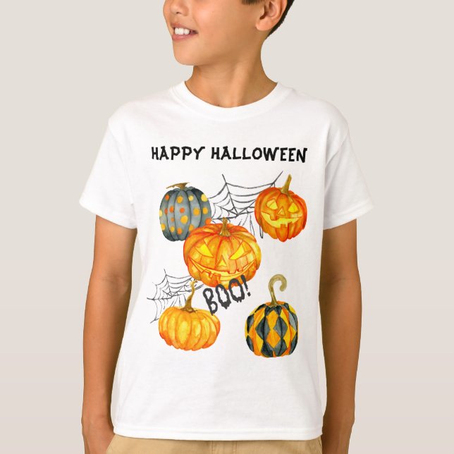 Jack o' Lantern Spione WebHalloween T-Shirt (Vorderseite)