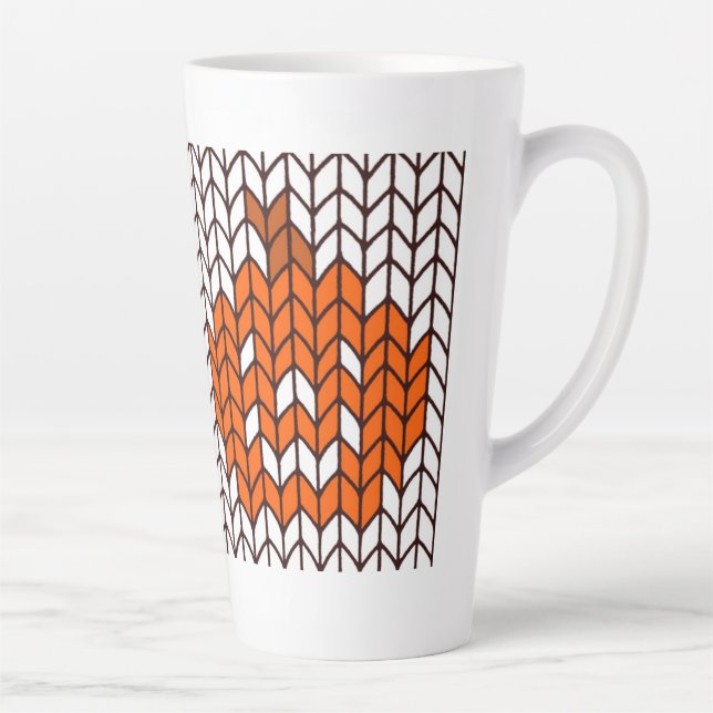 JACK-O-LANTERN STRICK hoch Latte Tasse (Rechts)