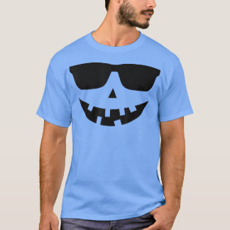 Jack O Lantern Sungasse Pumpkin Funny Halloween T-Shirt