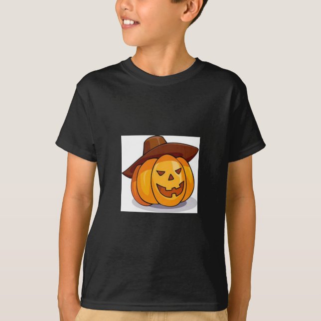 Jack-O-Lantern-T - Shirt der Jungen (Vorderseite)