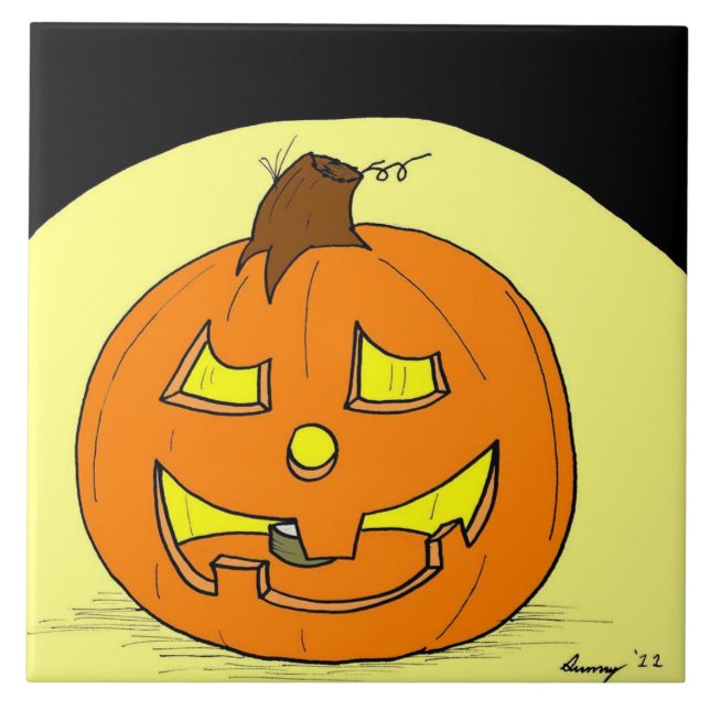 Jack o' Lantern Tile Fliese (Vorderseite)