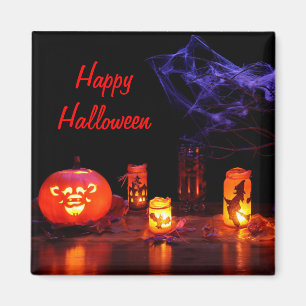Jack-O-Lantern und Kerzen Magnet