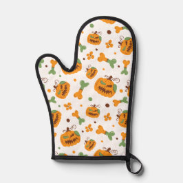Jack-o-Lantern und Knochen-Spooky Halloween Ofenhandschuh