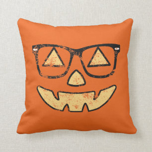 Jack-o'-lantern vintage avec le coussin en verre
