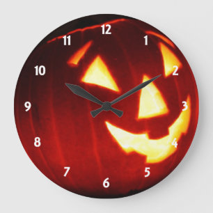 Jack o' Lantern Wall Clock Große Wanduhr