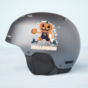 Jack-o'-Lantern's Fiery Slam Dunk: Halloween Night Aufkleber