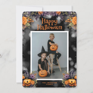 Jack O’Lanterns Foto Halloween Card Feiertagskarte