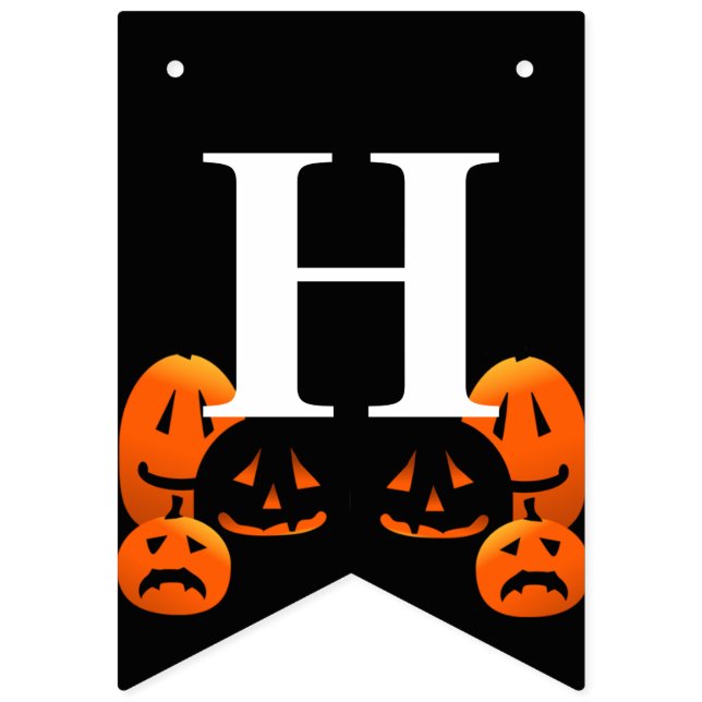 Jack-o-Lanterns Happy Halloween Party Jagdflagge Wimpelkette (Erste Fahne)