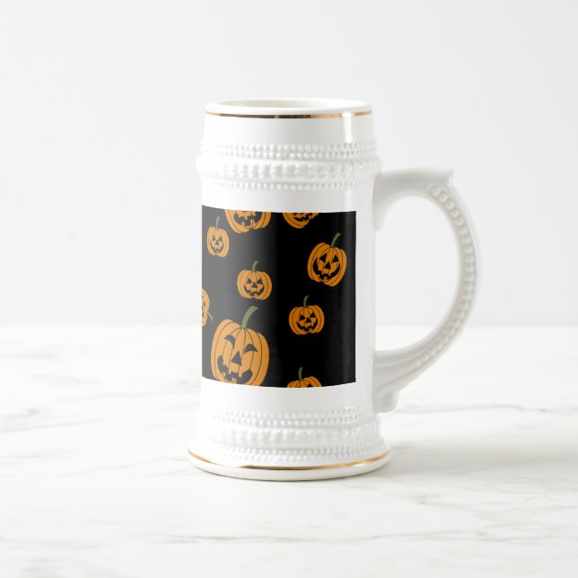 Jack O' Lanterns Hintergrund Bierglas (Rechts)