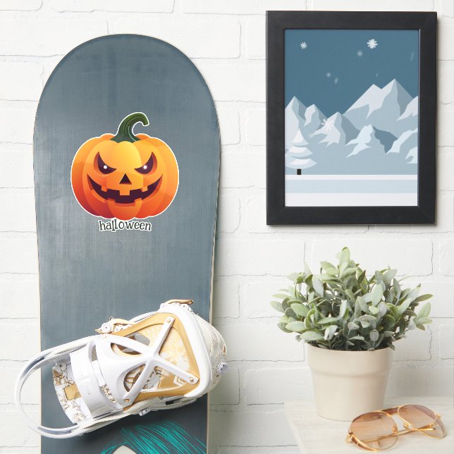 Jack-o-Laterne Aufkleber (Snowboard)