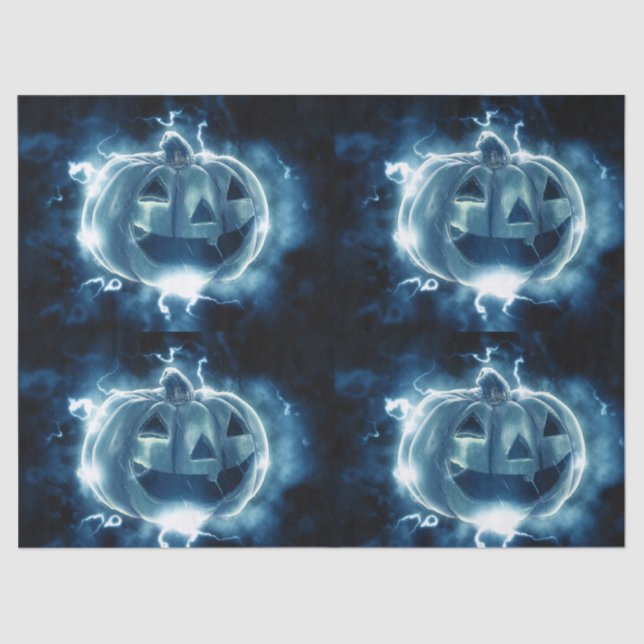 Jack-o-Laterne im Regen Seidenpapier (Vorderseite)