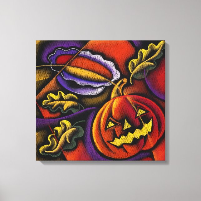Jack-o'-Laterne Leinwanddruck (Vorderseite)