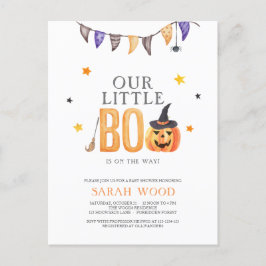 Jack-o-Laterne, Little Boo Baby Dusche Einladung Postkarte