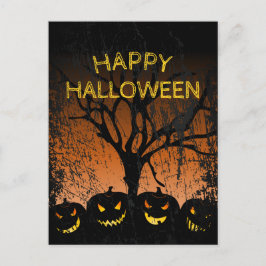 Jack-o-Laterne-Sternenschrei-Tree Halloween-Postka Postkarte