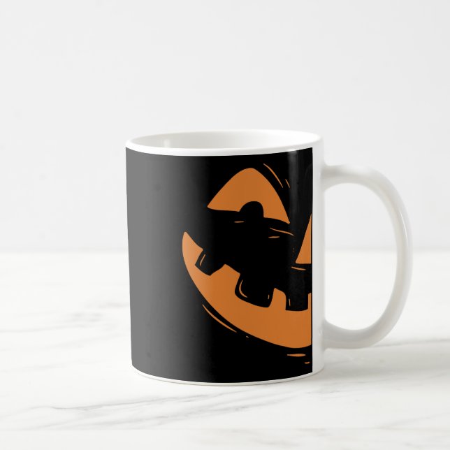 Jack-o-Laternen Kürbiskuit Halloween Matching Cou Kaffeetasse (Rechts)