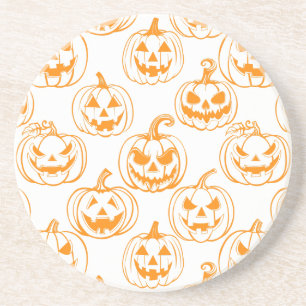 Jack-o-Laterterns Muster.Orange Getränkeuntersetzer
