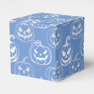 Jack-o-Laterterns Muster.White L blue BG Geschenkschachtel