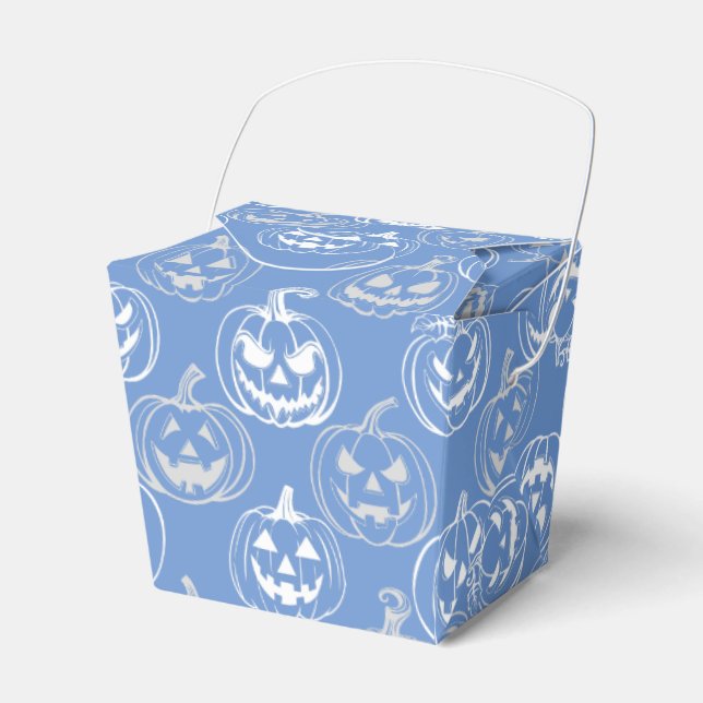 Jack-o-Laterterns Muster.White L blue BG Geschenkschachtel (Vorderseite)
