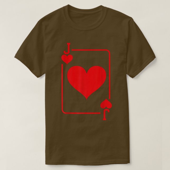 Jack of Hearts Playing Card Halloween Costume Red  T-Shirt (Design vorne)