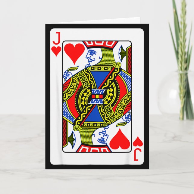 Jack Of Hearts Spielkarten-Valentinskostüm  Karte (Vorderseite)