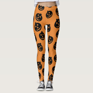 Jack O'Lantern Confetti-Leggings-Schwarzes/Orange Leggings