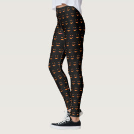 Jack o'lantern Faces Leggings