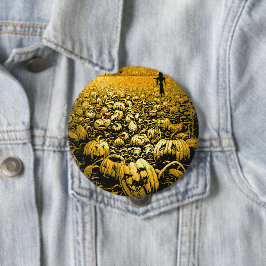 Jack O'Lantern Graveyard Button