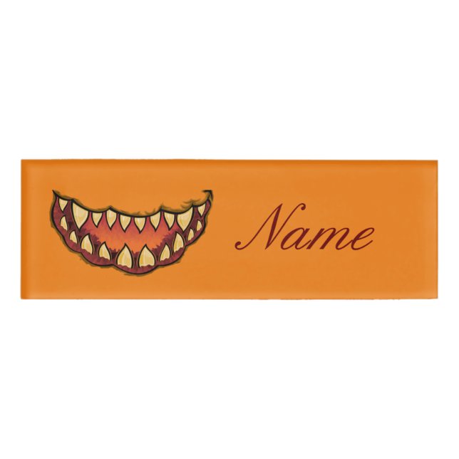 Jack o'lantern Grimace Gap Tooth Thunder_Cove Namenschild (Vorderseite)