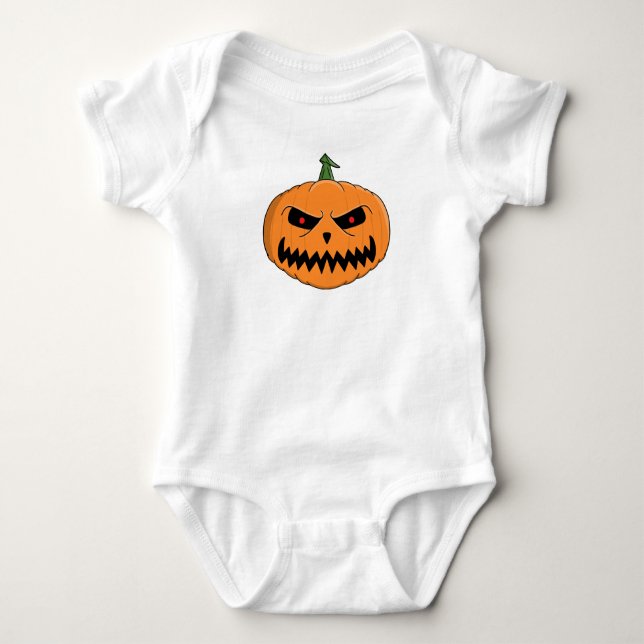 Jack O'Lantern Halloween Baby Strampler (Vorderseite)