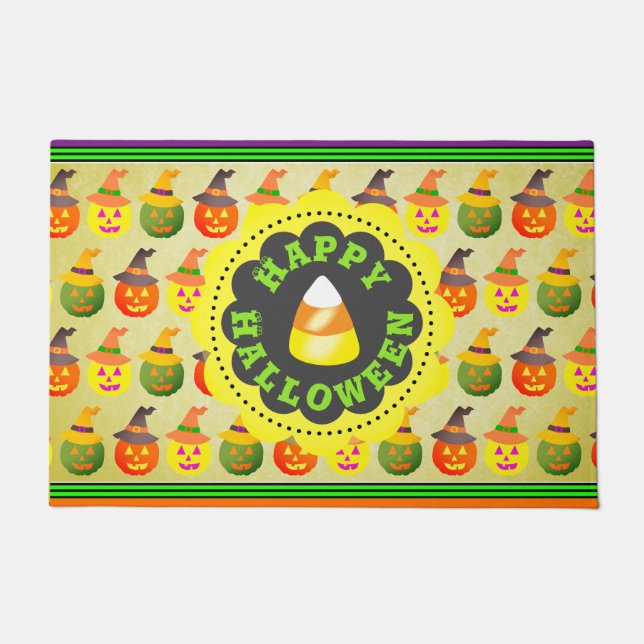 Jack o'Lantern Halloween Fußmatte (Vorderseite)