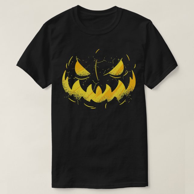 Jack Olantern Halloween Monster Evil Grin T-Shirt (Design vorne)