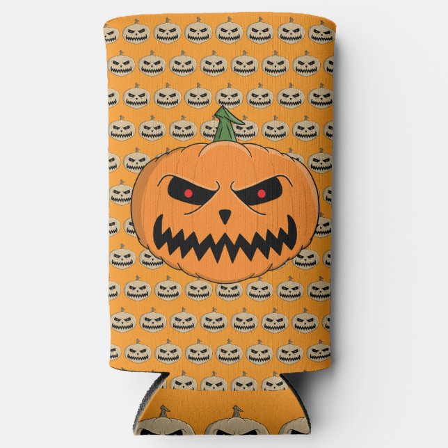 Jack O'Lantern Halloween Selters Dosenkühler (Vorderseite)