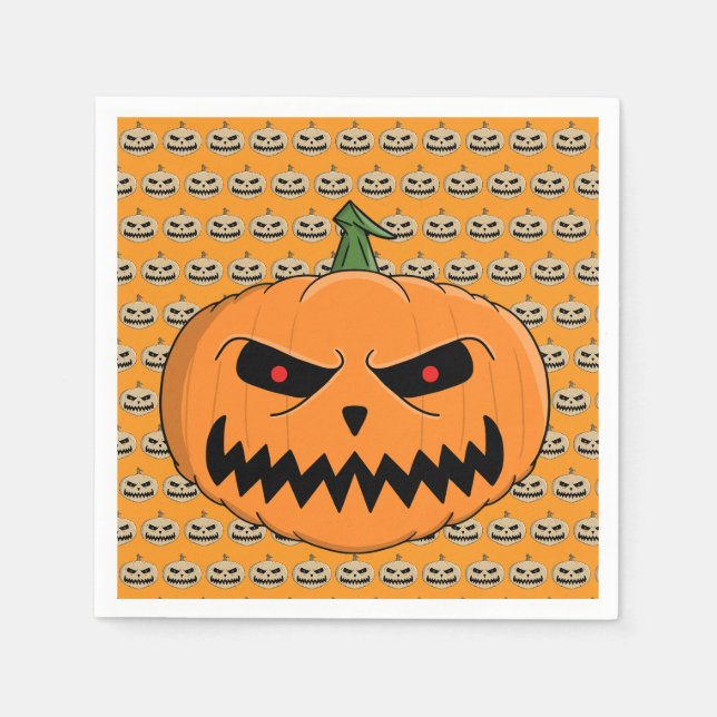 Jack O'Lantern Halloween Serviette (Vorderseite)