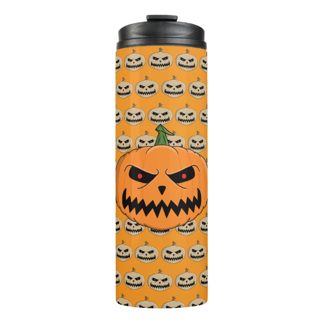 Jack O'Lantern Halloween Thermosbecher (Vorderseite)