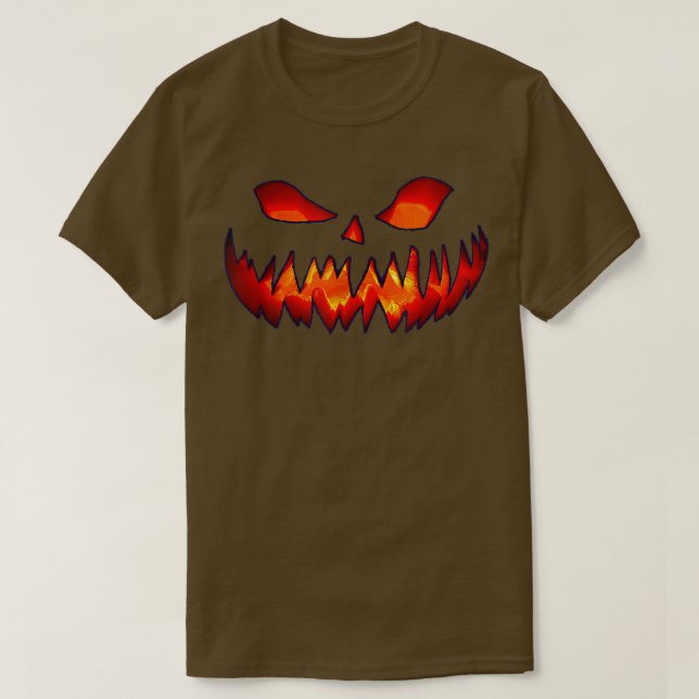 JACK O'LANTERN HALLOWEWEE BEÄNGSTIGENDE GEMEIN PUM T-Shirt (Design vorne)