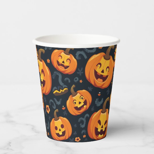 Jack O'lantern Kuss Pappbecher (Vorderseite)