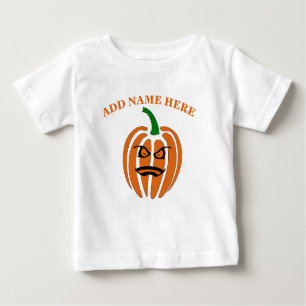 Jack O'Lantern, Pumpkin Face Baby T - Shirt