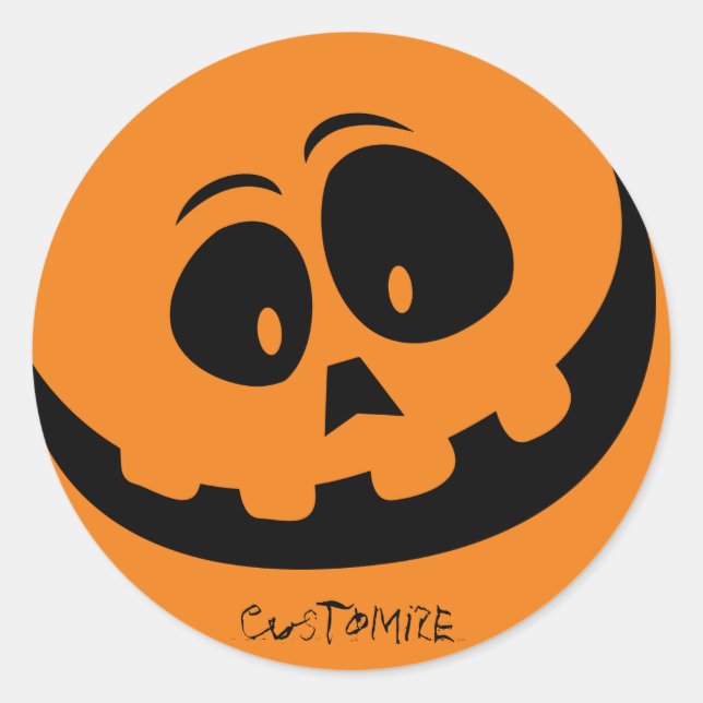 Jack O'lantern Smile Thunder_Cove Runder Aufkleber (Vorderseite)
