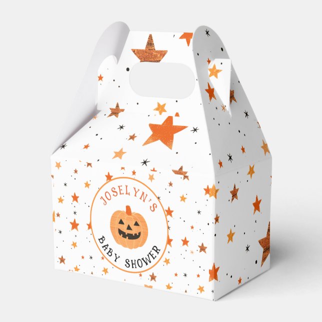 Jack o'lantern Star Pattern Halloween Kinderdusche Geschenkschachtel (Vorderseite)