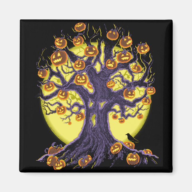 Jack O'Lantern Tree Magnet (Vorne)