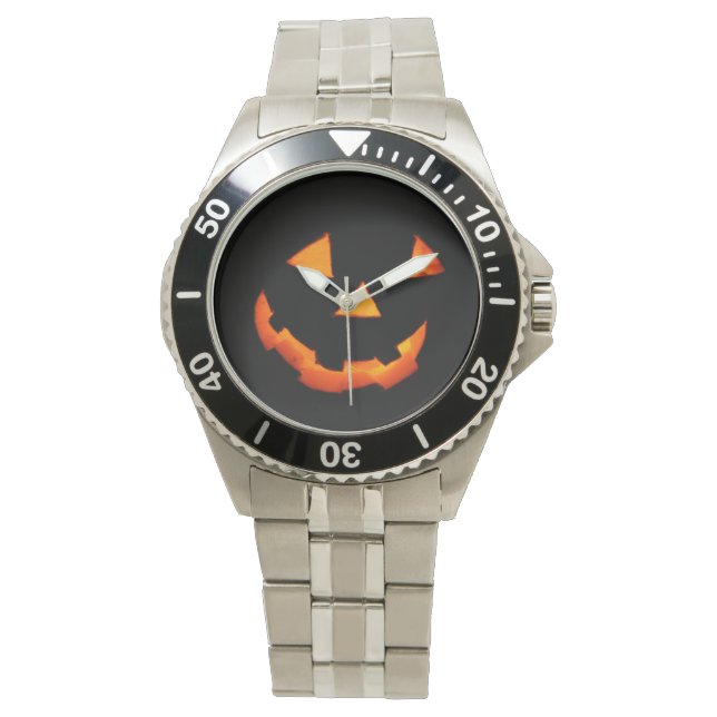 Jack-o''Lantern-Uhr Armbanduhr (Vorderseite)