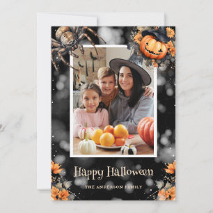 Jack-O'Lanterns Araigners Webs Photo Carte Hallowe