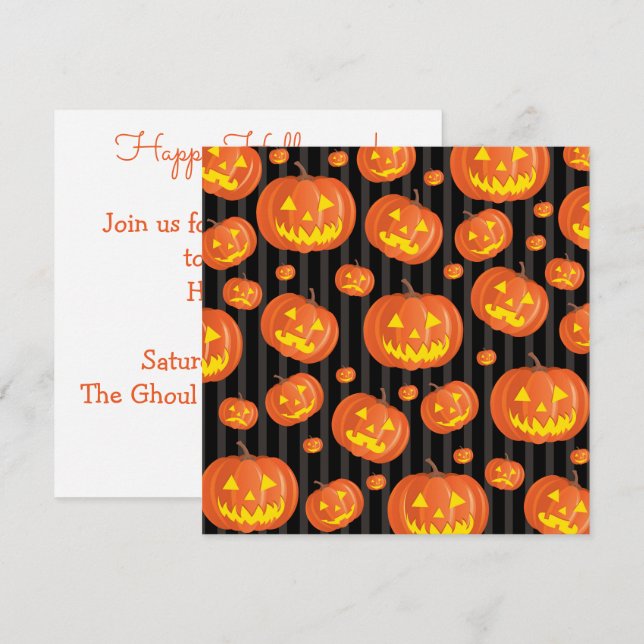 Jack O'Lanterns! Einladung (Vorne/Hinten)