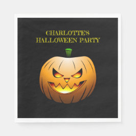 Jack O'lanterns Halloween Night Serviette