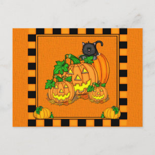 Jack O'Lanterns Halloween Postkarte