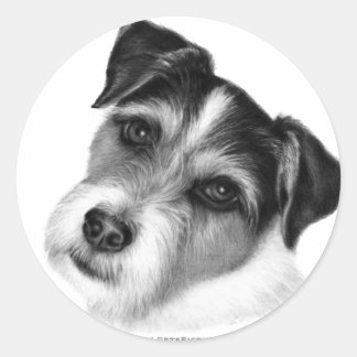 Jack (Parson) Russell Terrier Runder Aufkleber
