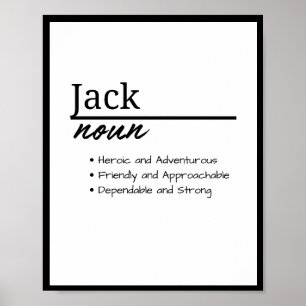 Jack, Personalisierte Bezeichnung für Junge Poster