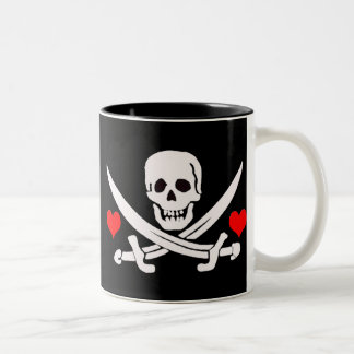 Jack-Rackham-Herzen Zweifarbige Tasse