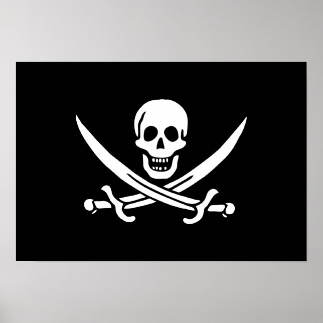 Jack Rackham; Piratenflagge Flag; Pirate Poster (Vorne)